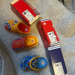 3 McDonald’s crocs keychain toys with boxes !  Set ! #6 #1 #2